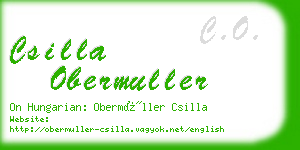 csilla obermuller business card